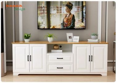 Mẫu Kệ Tivi Gỗ Công Nghiệp Hiện Đại Cao Cấp Xu Hướng 2026-KCH 009