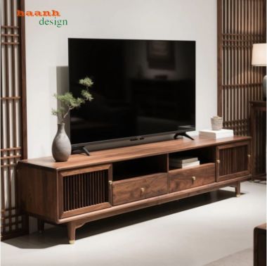 Mẫu Kệ Tivi Đẹp Gỗ Óc Chó Cao Cấp Nhập Khẩu Bắc Mỹ-KTH 013