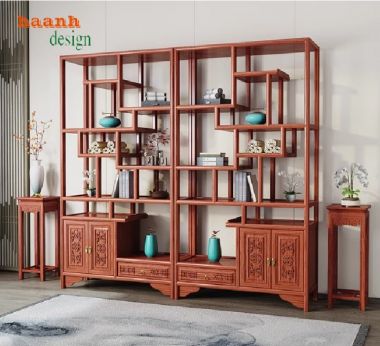 Kệ Gỗ Bày Đồ Trang Trí – Tô Điểm Không Gian Sống-KTT 014