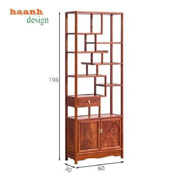 Khung kệ gỗ trang trí phòng khách – Bền đẹp theo thời gian-KTT 016