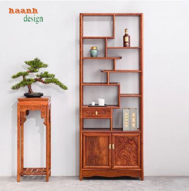 Khung kệ gỗ trang trí phòng khách – Bền đẹp theo thời gian-KTT 016