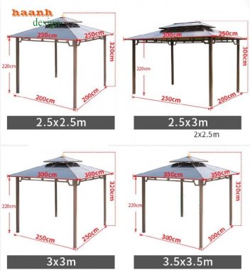 Xây dựng chòi nghỉ sân vườn bằng sắt bền đẹp-NSC 011