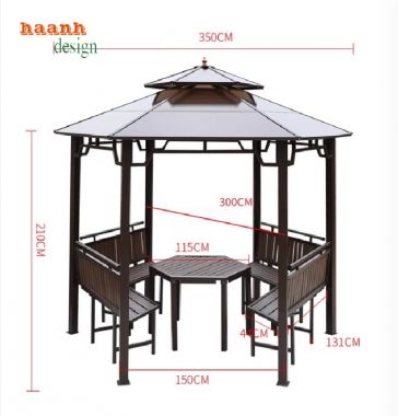 Nhà chòi kẽm ngoài trời Tạo Nên Không Gian Thư Giãn Lý Tưởng-NSC 009