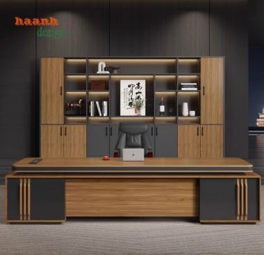 Tạo dấu ấn với bàn ghế lãnh đạo gỗ độc đáo-PGD 011