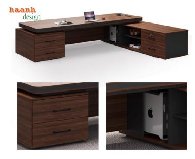 Tạo dấu ấn với bàn ghế lãnh đạo gỗ độc đáo-PGD 011