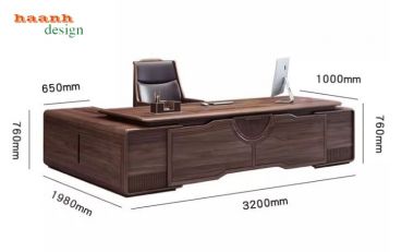 Xu hướng bàn làm việc cho lãnh đạo gỗ sồi cao cấp năm 2026-PGG 018
