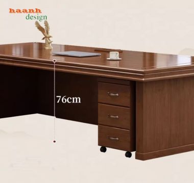 Mẫu bàn lãnh đạo gỗ tự nhiên đẹp, bền và tiện ích-PGG 017