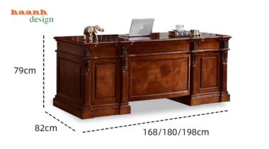 Bàn làm việc phong cách tân cổ điển đẹp chuẩn châu Âu-PLT 007