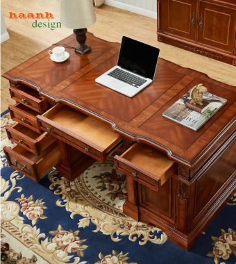 Bàn làm việc phong cách tân cổ điển đẹp chuẩn châu Âu-PLT 007