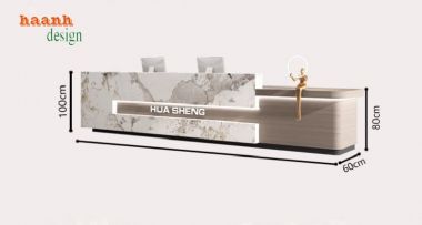 Mẫu quầy lễ tân đẹp hiện đại – Thiết kế chuẩn 5 sao-QLK 018