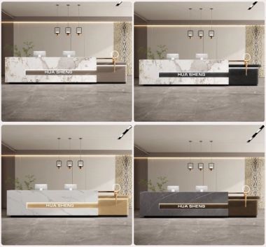 Mẫu quầy lễ tân đẹp hiện đại – Thiết kế chuẩn 5 sao-QLK 018