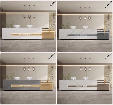 Mẫu quầy lễ tân đẹp hiện đại – Thiết kế chuẩn 5 sao-QLK 018