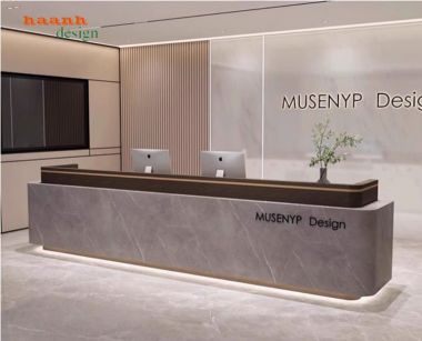 Top mẫu bàn lễ tân văn phòng đẹp, sang trọng xu hướng 2025-QLT 017