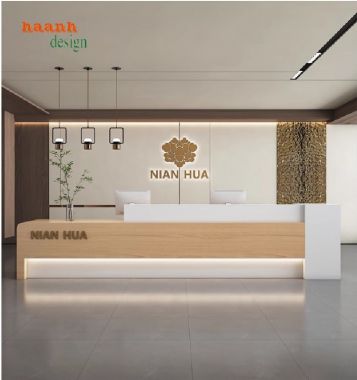 Quầy Tiếp Tân Văn Phòng Gỗ Công Nghiệp – Tối Ưu Không Gian-QLT 012