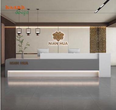 Quầy Tiếp Tân Văn Phòng Gỗ Công Nghiệp – Tối Ưu Không Gian-QLT 012