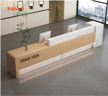 Quầy Tiếp Tân Văn Phòng Gỗ Công Nghiệp – Tối Ưu Không Gian-QLT 012
