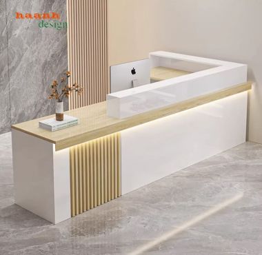 Quầy tiếp tân đẹp – Giải pháp hoàn hảo cho văn phòng hiện đại-QLT 018