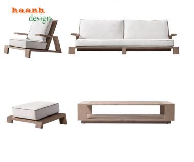 Sofa gỗ ngoài trời sản ngoài chất lượng và bền lâu-SNT 009