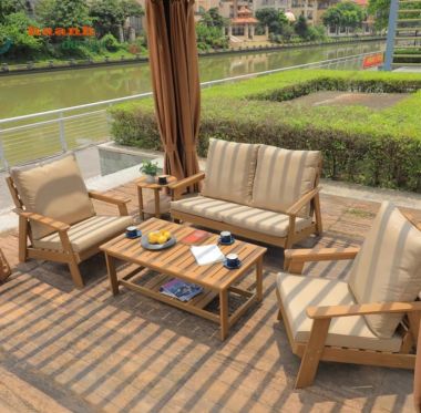 Bàn Ghế Sofa Ngoại Thất Teak Tự Nhiên - Đẹp và Chất Lượng-SNT 007