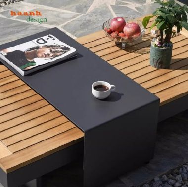 Khám phá mẫu sofa ngoài trời chân sắt gỗ Teak cao cấp-SNT 017