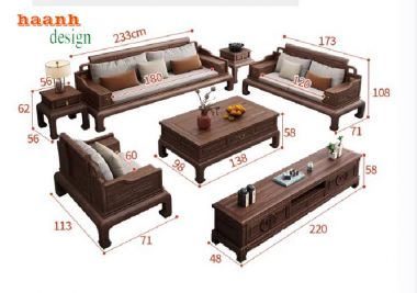 Chọn bộ bàn ghế sofa gỗ phòng khách phù hợp với nội thất-BGC 011