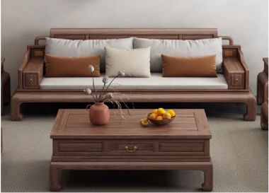 Chọn bộ bàn ghế sofa gỗ phòng khách phù hợp với nội thất-BGC 011