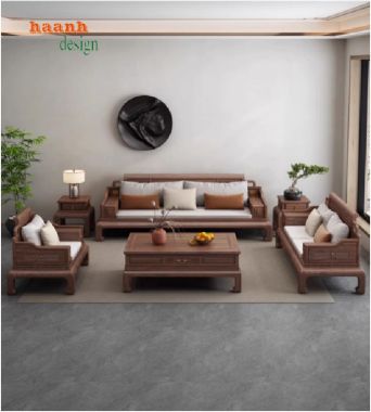 Chọn bộ bàn ghế sofa gỗ phòng khách phù hợp với nội thất-BGC 011