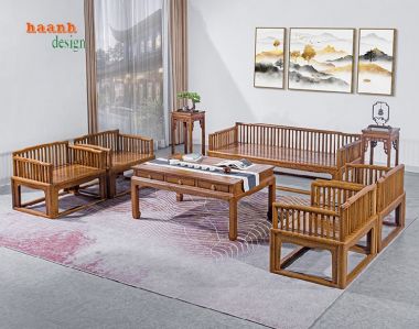 Tìm hiểu ưu điểm của sofa phòng khách gỗ sồi-BGC 010