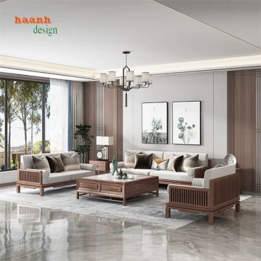 Sofa gỗ óc chó Sự lựa chọn hoàn hảo cho không gian-SFH 004