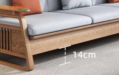 Sofa phòng khách gỗ tự nhiên gia đình tiện ích công năng SFH 002