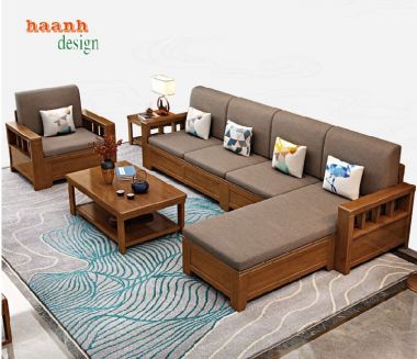 Tinh tế bàn ghế sofa gỗ phòng khách phù hợp từng phong cách-SFH 009