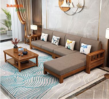 Tinh tế bàn ghế sofa gỗ phòng khách phù hợp từng phong cách-SFH 009