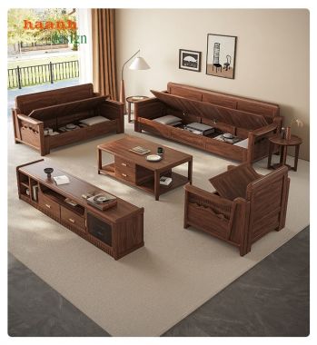 Nâng tầm không gian sống với sofa gỗ hiện đại-SFH 007