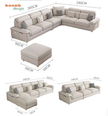 Sofa nỉ hiện đại thiết kế góc linh hoạt - SFN 018