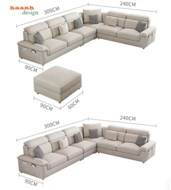 Sofa nỉ hiện đại thiết kế góc linh hoạt - SFN 018