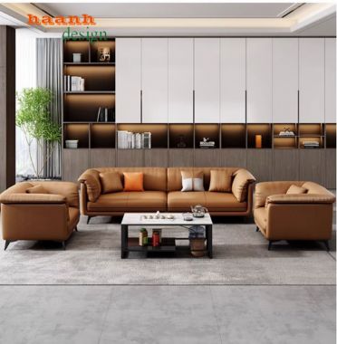 Sofa giả da phòng khách cho gia đình sang trọng SFN 003