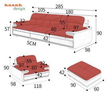 Mẫu Sofa Gia Đình Đẹp Thiết Kế Hiện Đại Xu Hướng Mới-SFN 016