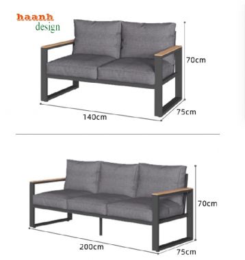 Sofa sắt ngoài trời tiện ích và bền lâu - SST 005