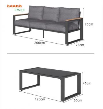 Sofa sắt ngoài trời tiện ích và bền lâu - SST 005