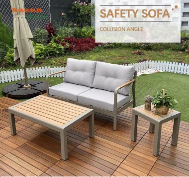 Sofa sắt ngoài trời sân vườn SST002