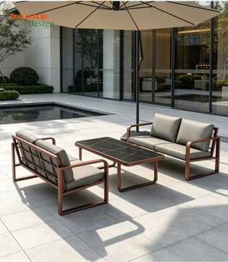 Bộ sofa sắt ngoài trời hiện đại - SST 010