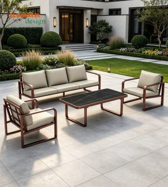 Bộ sofa sắt ngoài trời hiện đại - SST 010