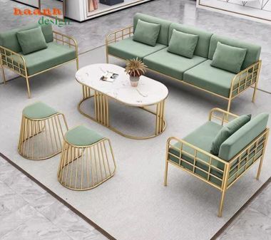Mẫu bàn ghế sắt phòng khách đẹp thiết kế hiện đại, bền chắc-SFS 011