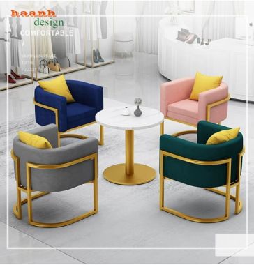Sofa sắt phòng khách hiện đại dáng bo cong - SFS 013