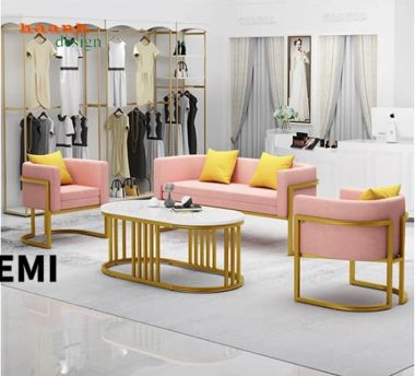Sofa sắt phòng khách hiện đại dáng bo cong - SFS 013
