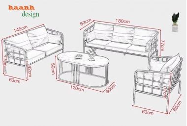 Sofa sắt phòng khách - Sự lựa chọn cho phòng khách hiện đại-SFS 006