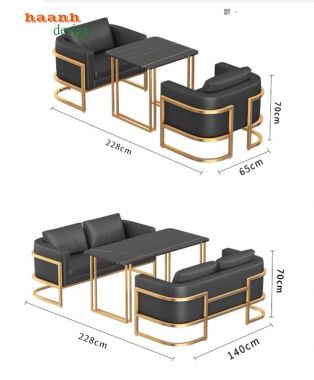 Bàn ghế sắt sơn tĩnh điện phòng khách hiện đại và tiền ích SFS 005