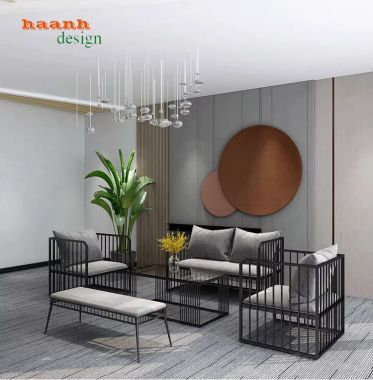 Sofa sắt và đệm phòng khách hiện đại cho gia đình SFS 004