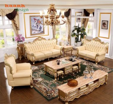 Bàn ghế sofa tân cổ điển cao cấp – Sang trọng chuẩn Châu Âu-SFC 010