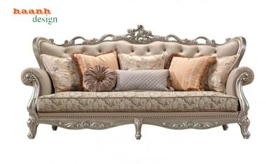 Bàn ghế sofa tân cổ điển châu âu đẳng cấp cho gia đình SFC 002